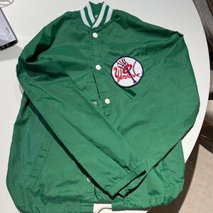 Green Yankees Varsity Jacket